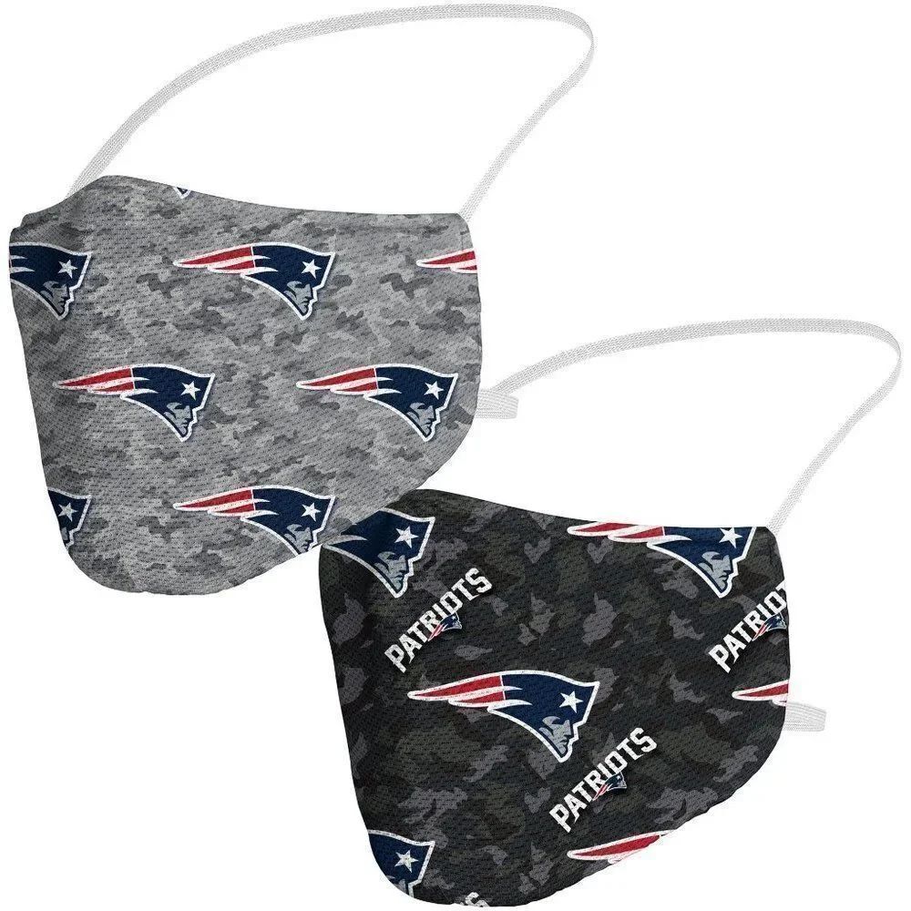 New in Package New England Patriots Camo Face Covering Face Mask Masks Set of 2